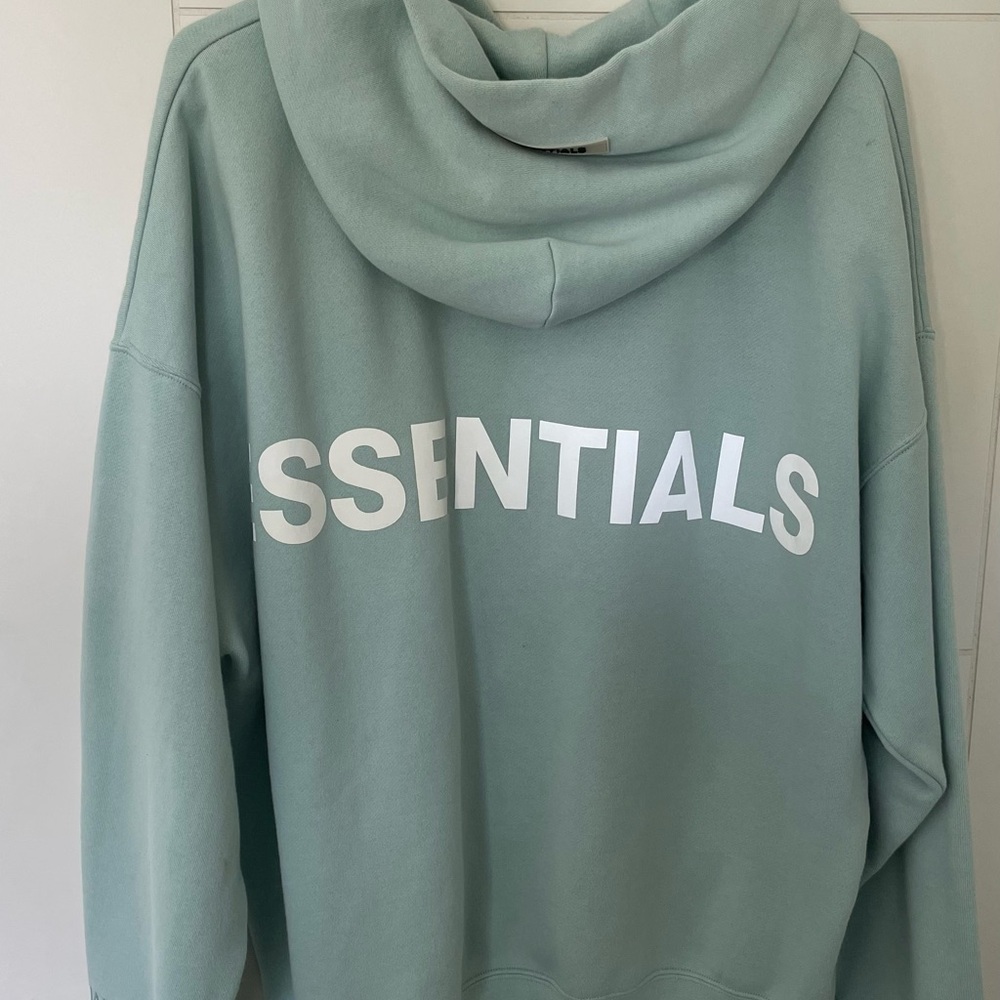 Essentials Men's Light Green Hoodie